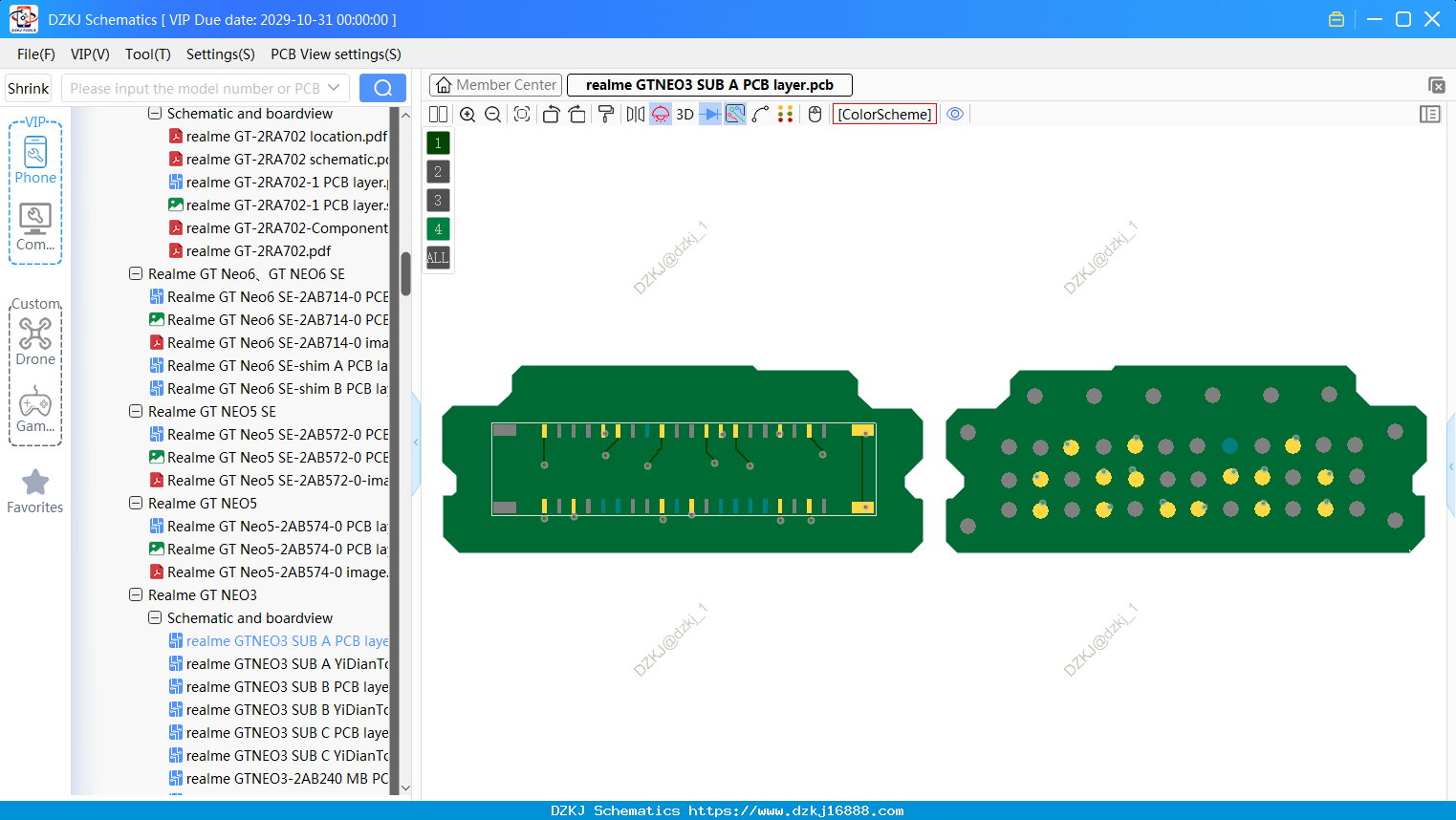 Realme GTNEO3 SUB A PCB Layer